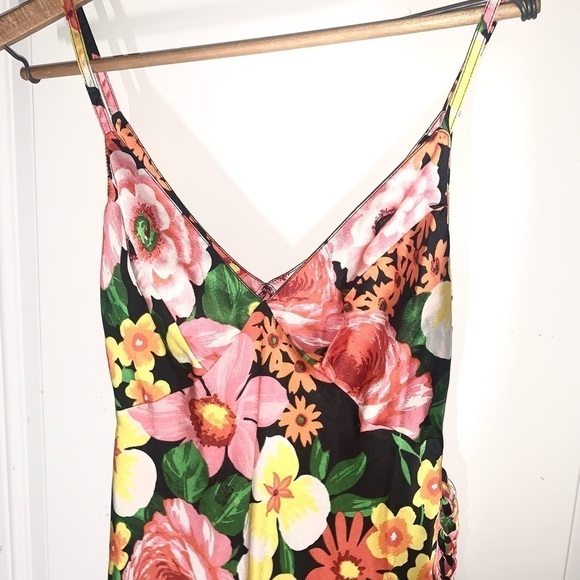 ASOS DESIGN Maxi Slip Dress With Plait Belt In 70s Floral Print Size 4 - Picture 5 of 13